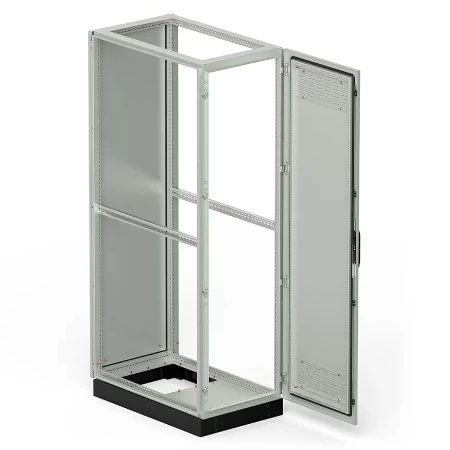Slobodnostojeći razvodni orman IP31, 2050x620x1000 mm, vrata sa otvorima za ventilaciju, RAL 7035, sa postoljem visine 100 mm, RAL 9005