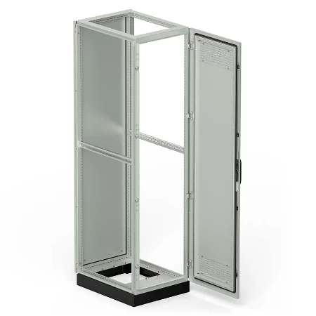 Slobodnostojeći razvodni orman IP31, 2200x620x800 mm, vrata sa otvorima za ventilaciju, RAL 7035, sa postoljem visine 100 mm, RAL 9005