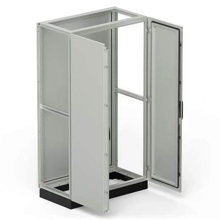 Slobodnostojeći razvodni orman IP55 (dvokrilni), 1900x1120x600 mm, RAL 7035, sa postoljem visine 100 mm, RAL 9005
