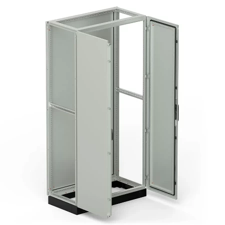 Slobodnostojeći razvodni orman IP55 (dvokrilni), 2200x1120x600 mm, RAL 7035, sa postoljem visine 100 mm, RAL 9005