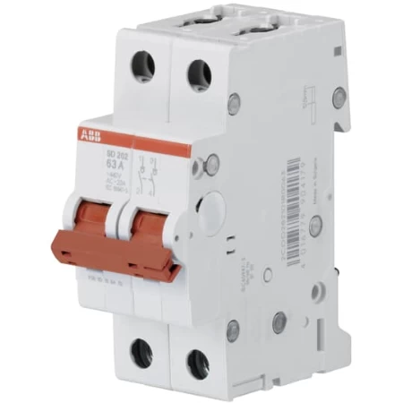 SD202/16, Dvopolni modularni rastavljač 16A, Ik=25kA pri Ue=230/400 V AC