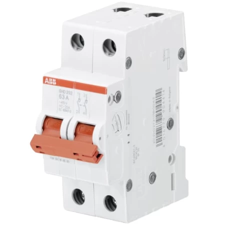 SHD202/50 Dvopolni modularni prekidač 50A, Ik=10kA u nizu sa NH00 ≤ 63A