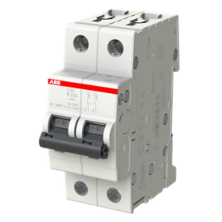 S202-K25, Dvopolni automatski osigurač 25A, K karakteristika, 6kA