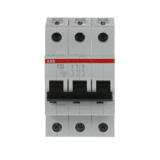 S203-C40, Tropolni automatski osigurač 40A, C karakteristika, Icn=6kA, Icu=10kA