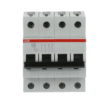 S204-C63, Četvoropolni automatski osigurač 63A, C karakteristika, Icn=6kA, Icu=10kA
