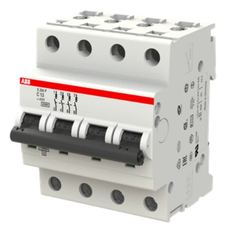S204P-C13, Četvoropolni automatski osigurač 13A, C karakteristika, Icn=25kA, Icu=25kA
