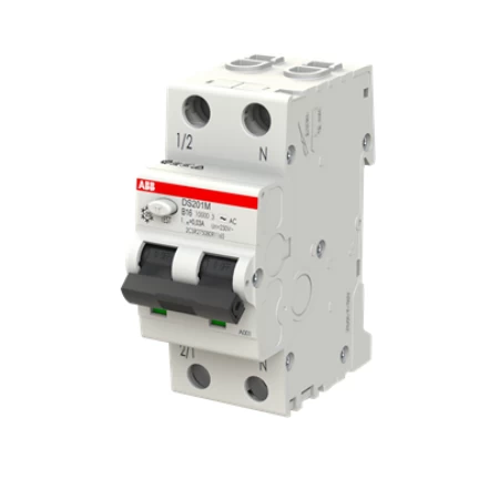 DS201M B16 AC30, Diferencijalna automatska zaštitna (FID) sklopka, B-karakteristika, 16A, 30mA, 2 modula, Icn=10kA, Icu=15kA, tip AC