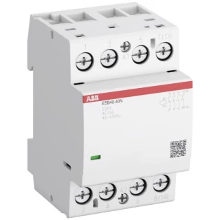 Modulni kontaktor ESB40-40, 4NO, Uc=24V, AC-1/AC-7a: Ie=40A