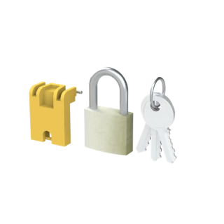 SA3 Padlock set. Locking adaptor incl. padlock with 3 keys