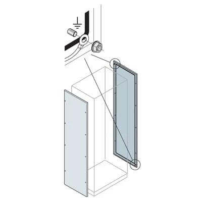 N.2 BLIND SIDE PANELS 1800X500MM 7035