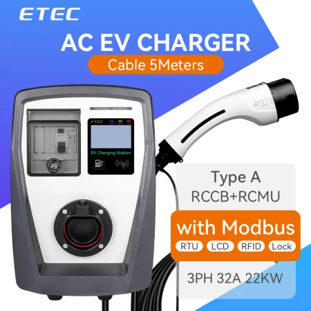EV punjač 22kW 3PH RFID Type 2