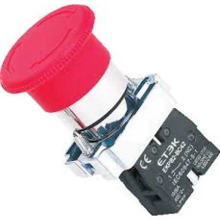 Stop taster 22mm  crveni NO+NC