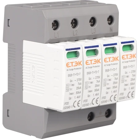 Odvodnik prenapona Tip 1+2 4P 275 V AC Iimp 7 kA